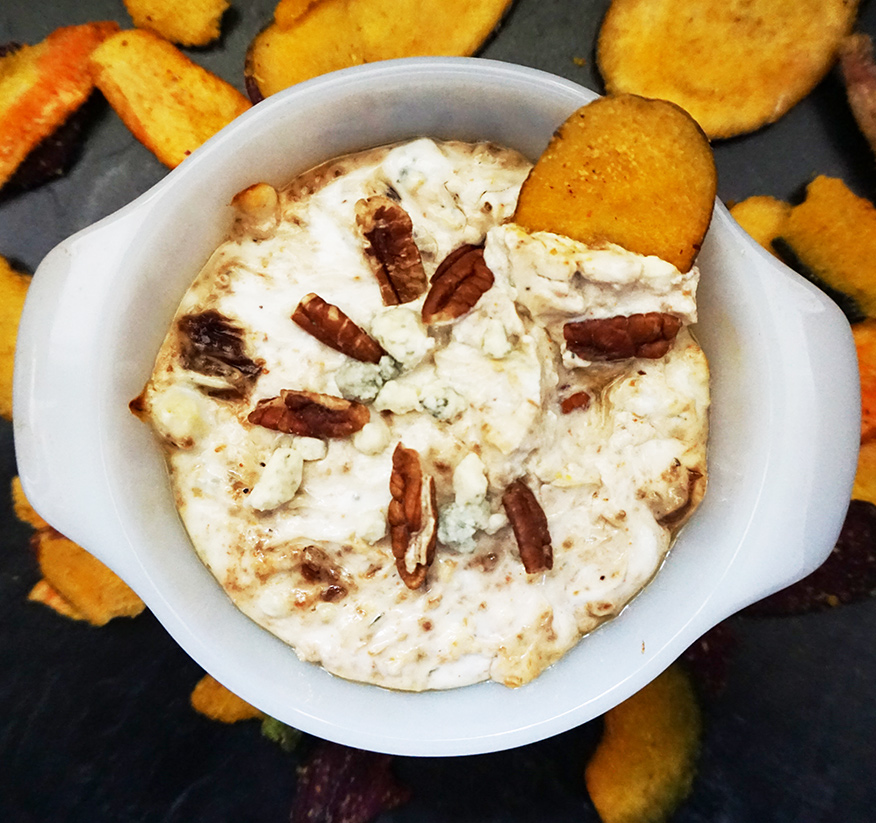 Warm blue cheese and fig dip