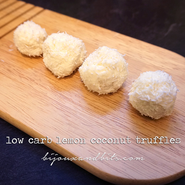 Low carb lemon coconut truffles recipe