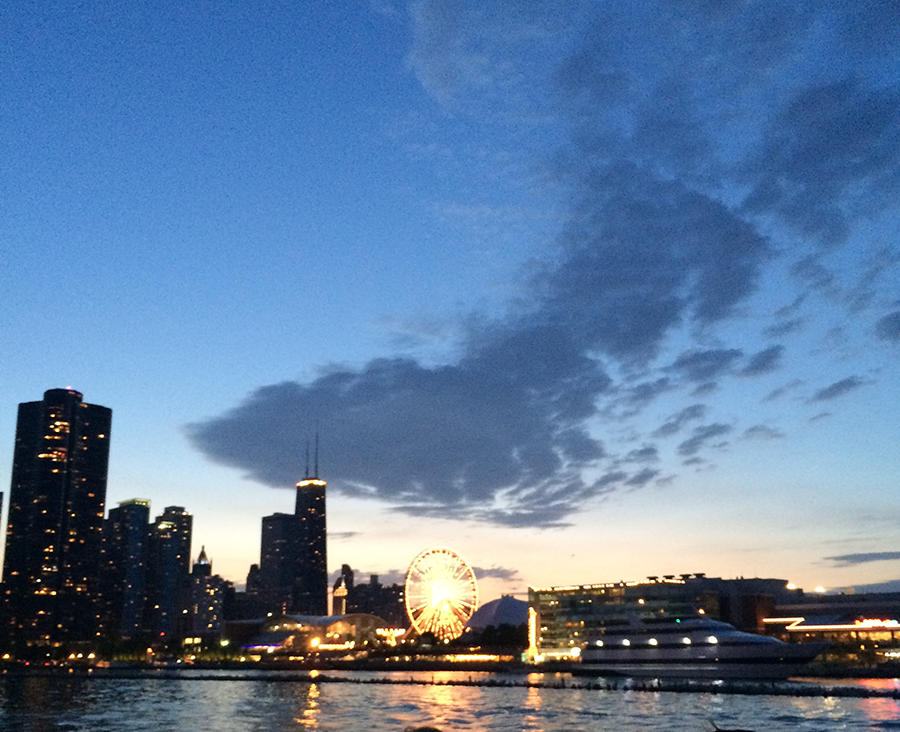 Navy Pier in the evening