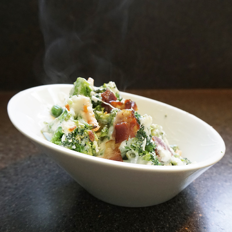 Creamy broccoli casserole recipe from @bijouxandbits