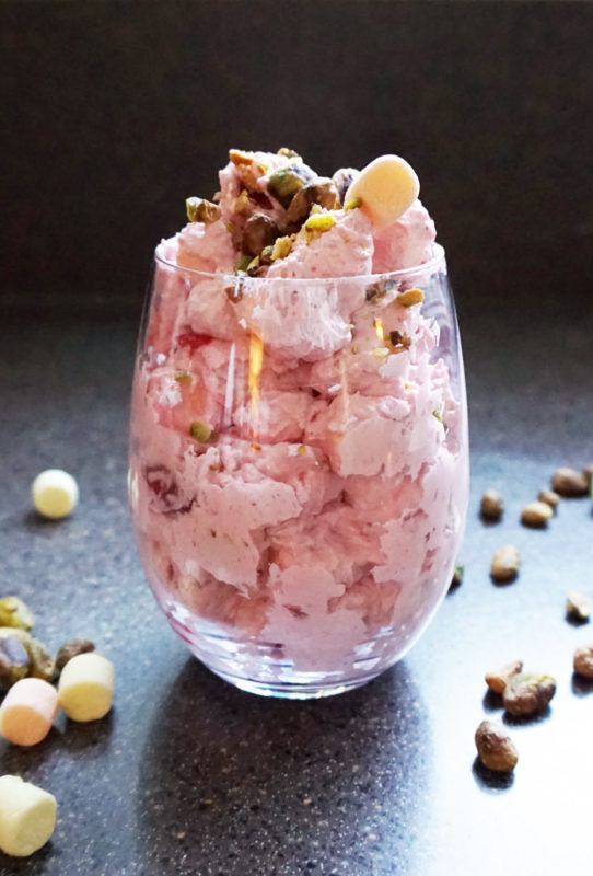 Cherry pistachio fluff