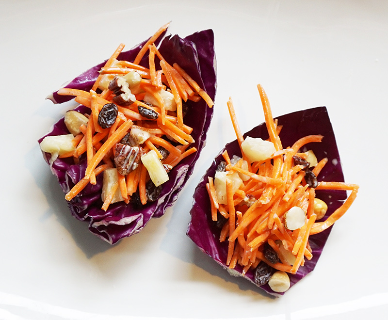 Curried carrot salad recipe on @bijouxandbits
