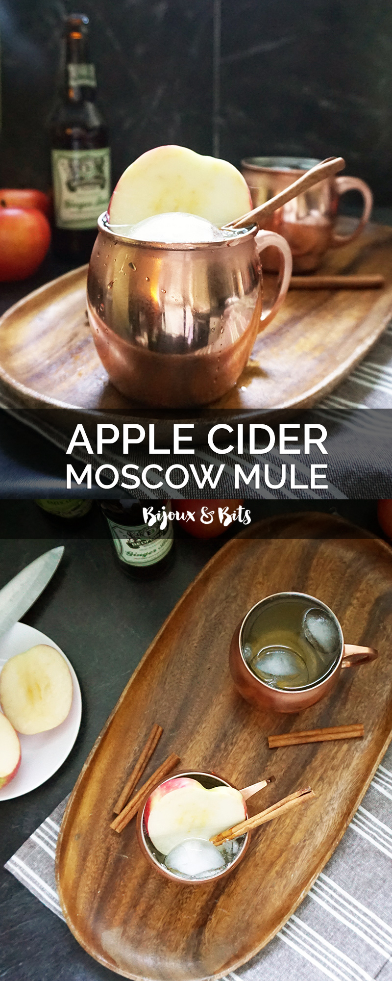 Apple cider Moscow mule recipe from @bijouxandbits