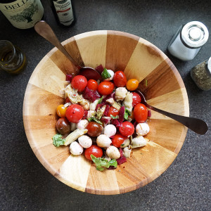 Beet artichoke caprese recipe on @bijouxandbits