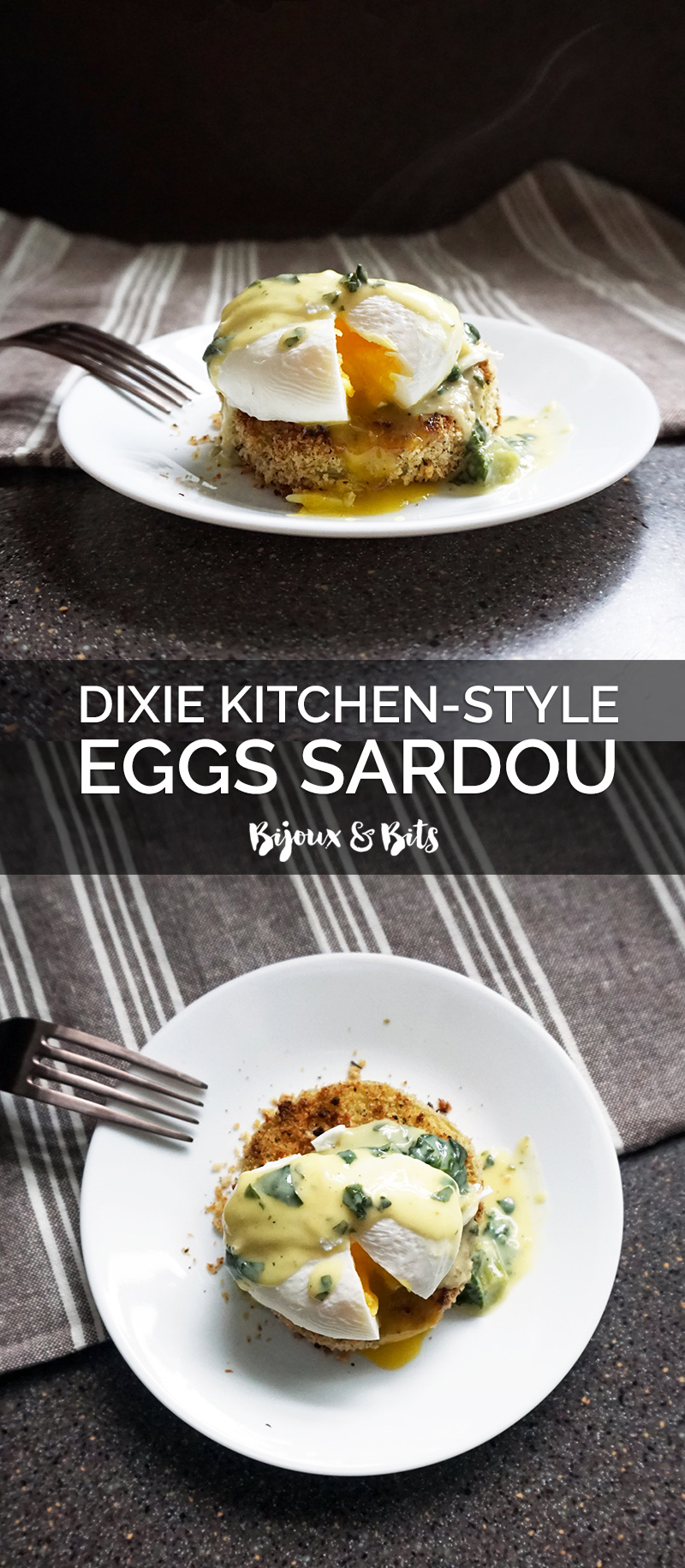 Dixie Kitchen-style Eggs Sardou recipe from @bijouxandbits