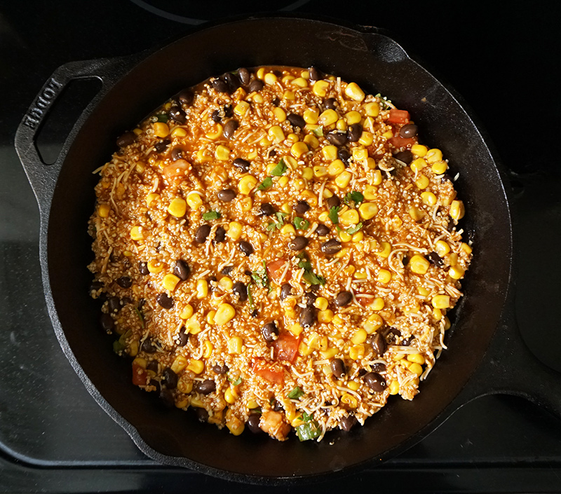 Quinoa enchilada skillet recipe from @bijouxandbits