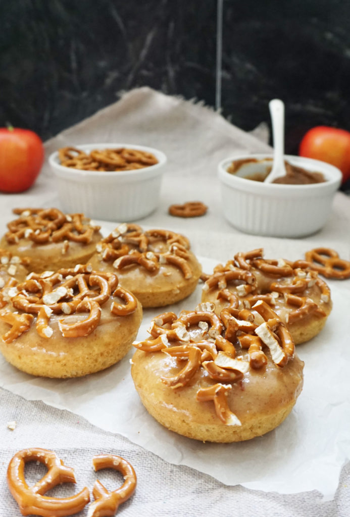 Salted caramel apple cider donuts