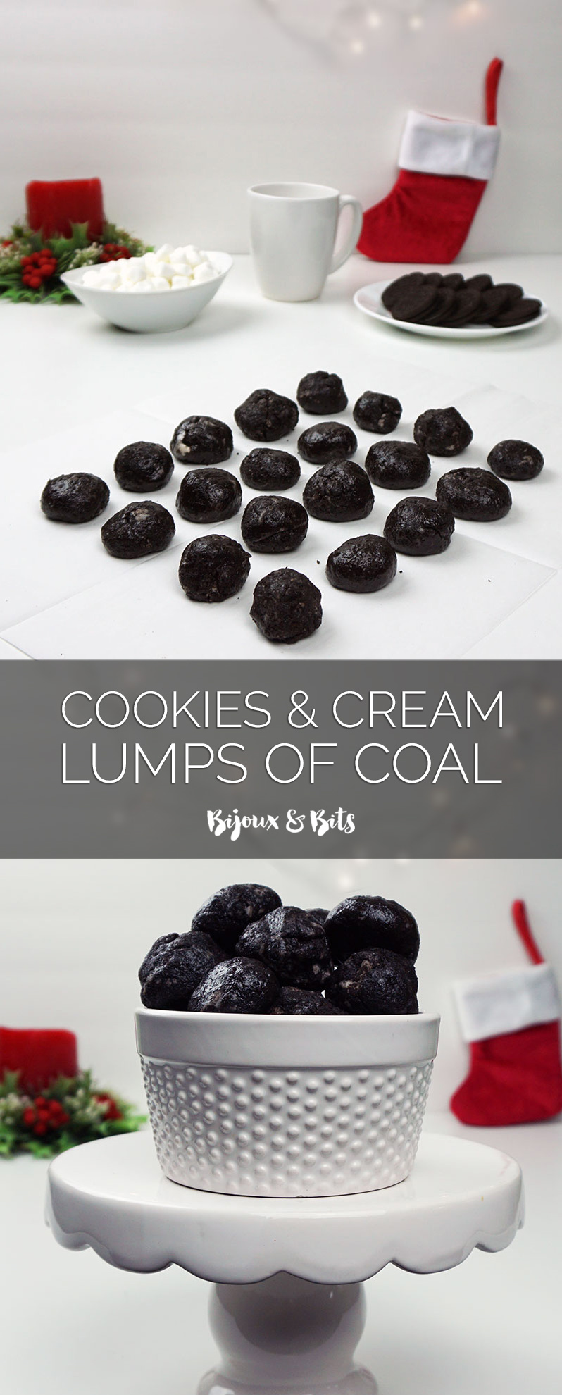 Cookies & cream "lumps of coal" from @bijouxandbits