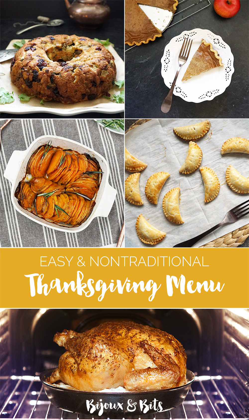 Easy & nontraditional Thanksgiving menu from @bijouxandbits