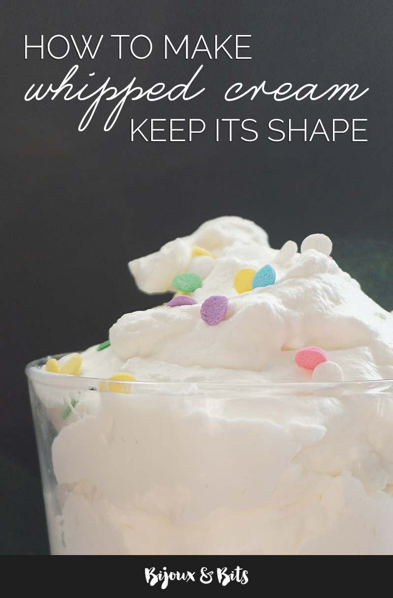 How to make whipped cream last for days from @bijouxandbits