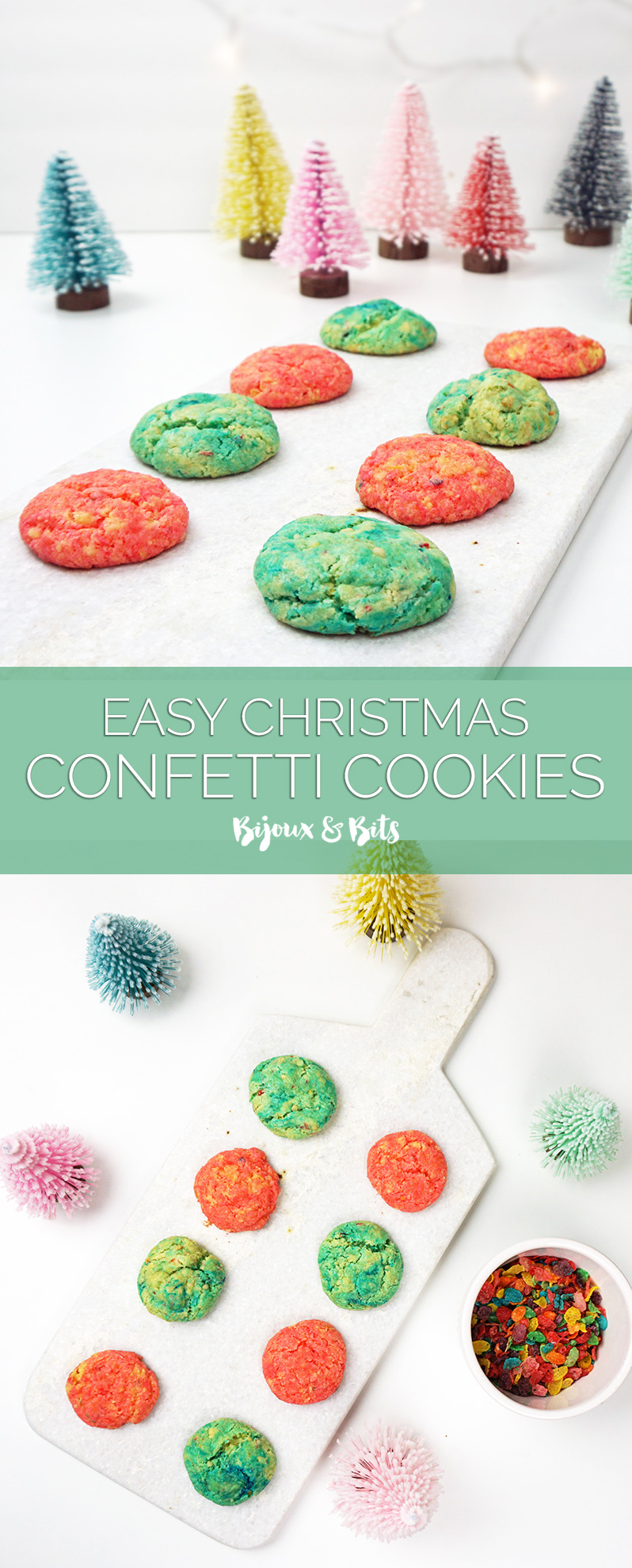 Easy Christmas confetti cookies from @bijouxandbits
