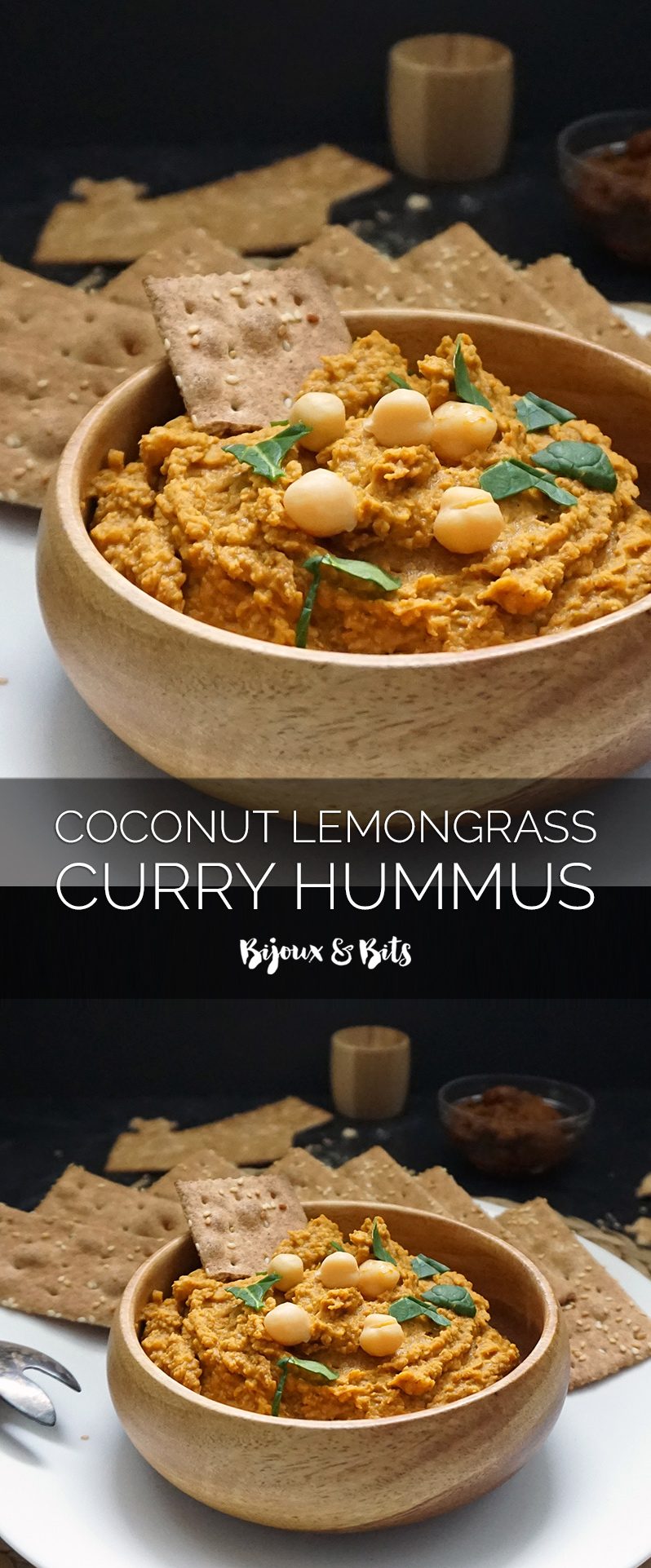 Coconut lemongrass curry hummus from @bijouxandbits