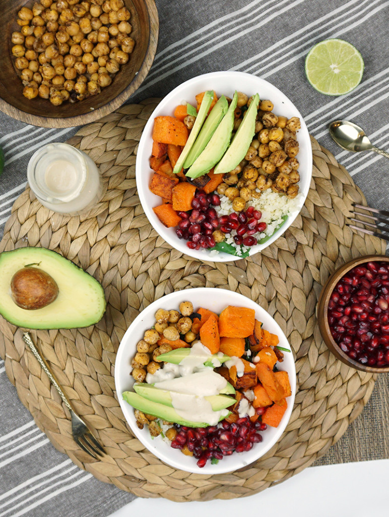 Vegan buddha bowl with squash and spiced chickpeas | Bijoux & Bits