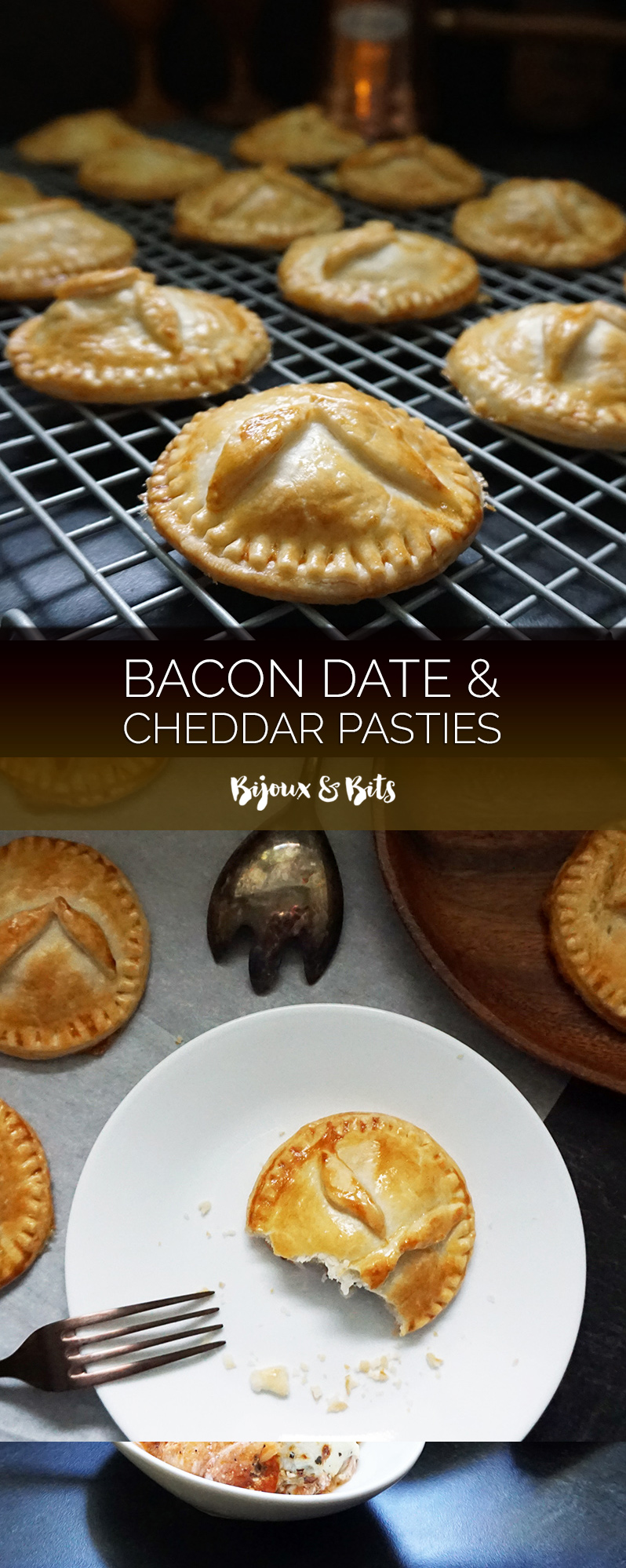 Bacon, date, & cheddar pasties from @bijouxandbits #bacon #cheddar