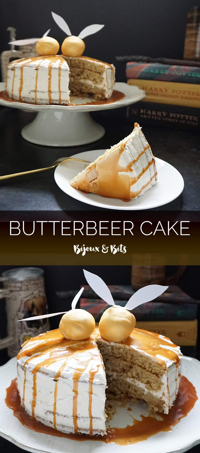 Butterbeer cake from @bijouxandbits #harrypotter #butterbeer