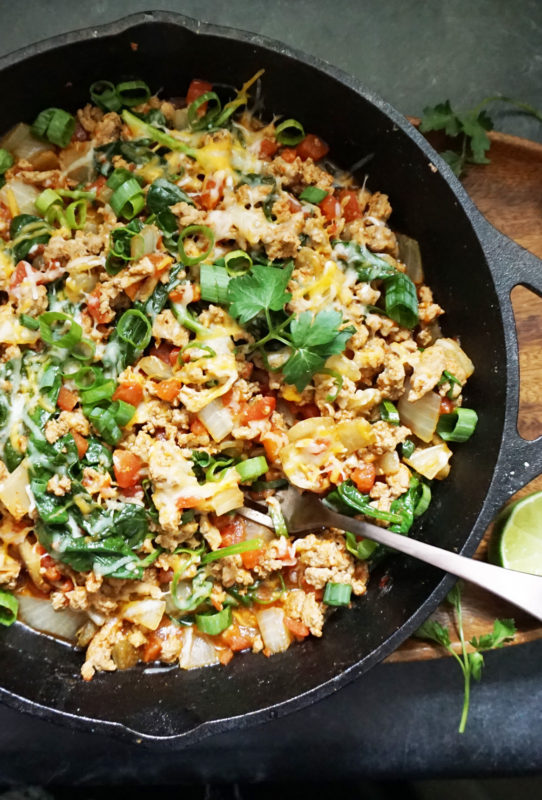 One pot turkey taco skillet