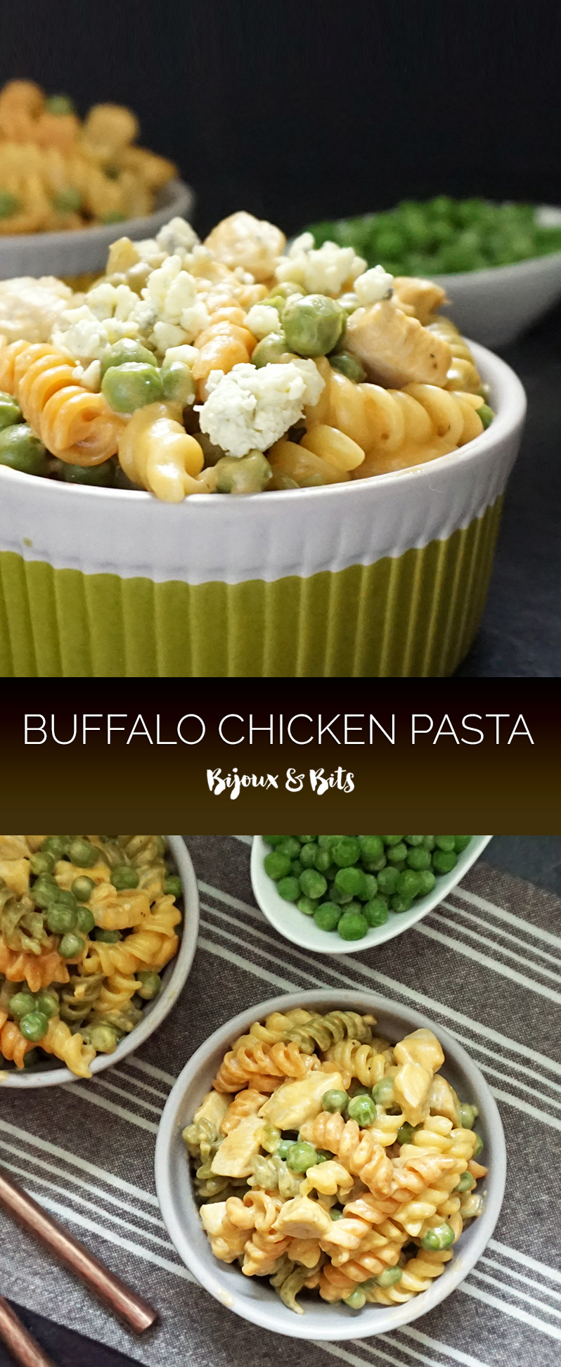 One pot Buffalo chicken pasta from @bijouxandbits #chicken #pasta #recipes