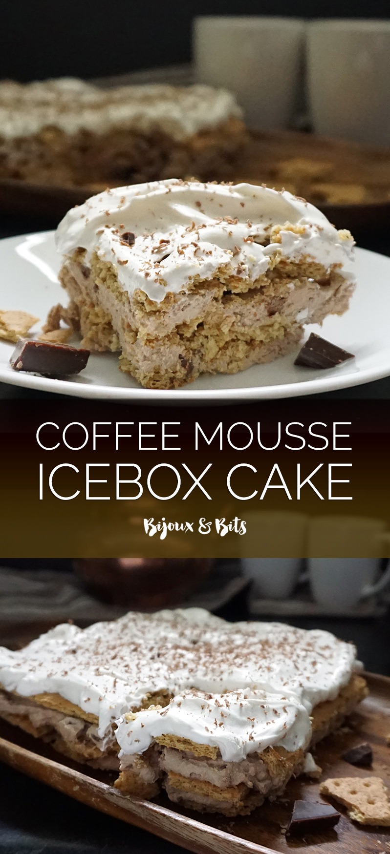 Coffee mousse icebox cake from @bijouxandbits #iceboxcake #mousse