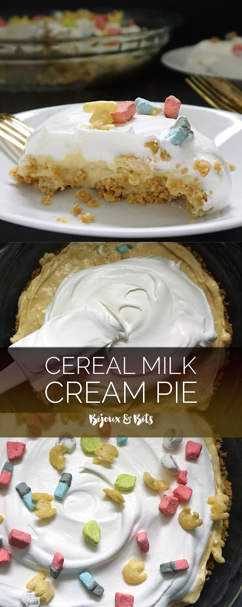 Cereal milk cream pie from @bijouxandbits #cerealmilk #pie