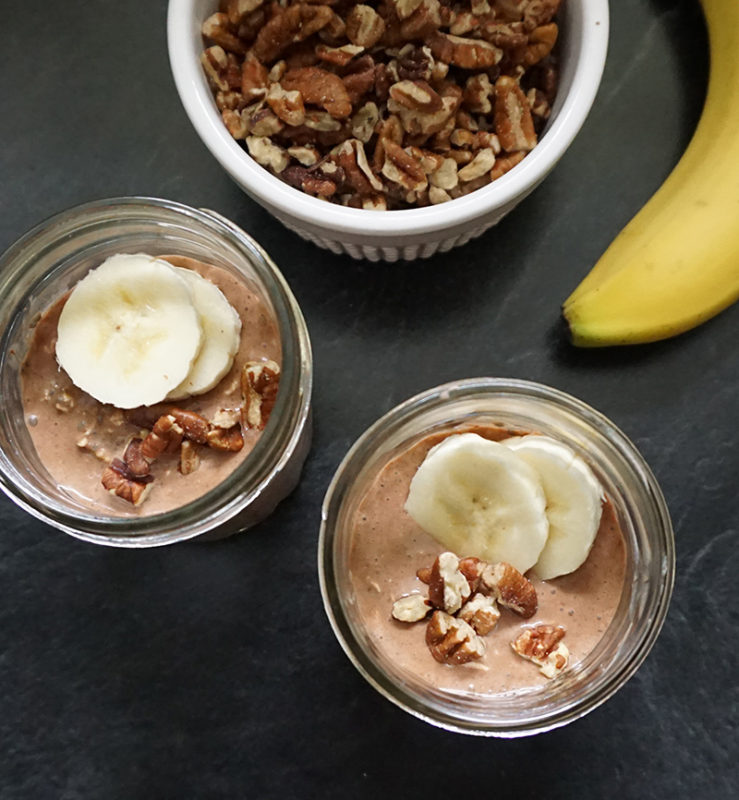 Chunky monkey overnight oats from @bijouxandbits #overnightoats