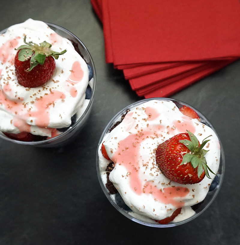 Berry brownie trifle from @bijouxandbits #ToraniFlavorParty @Torani