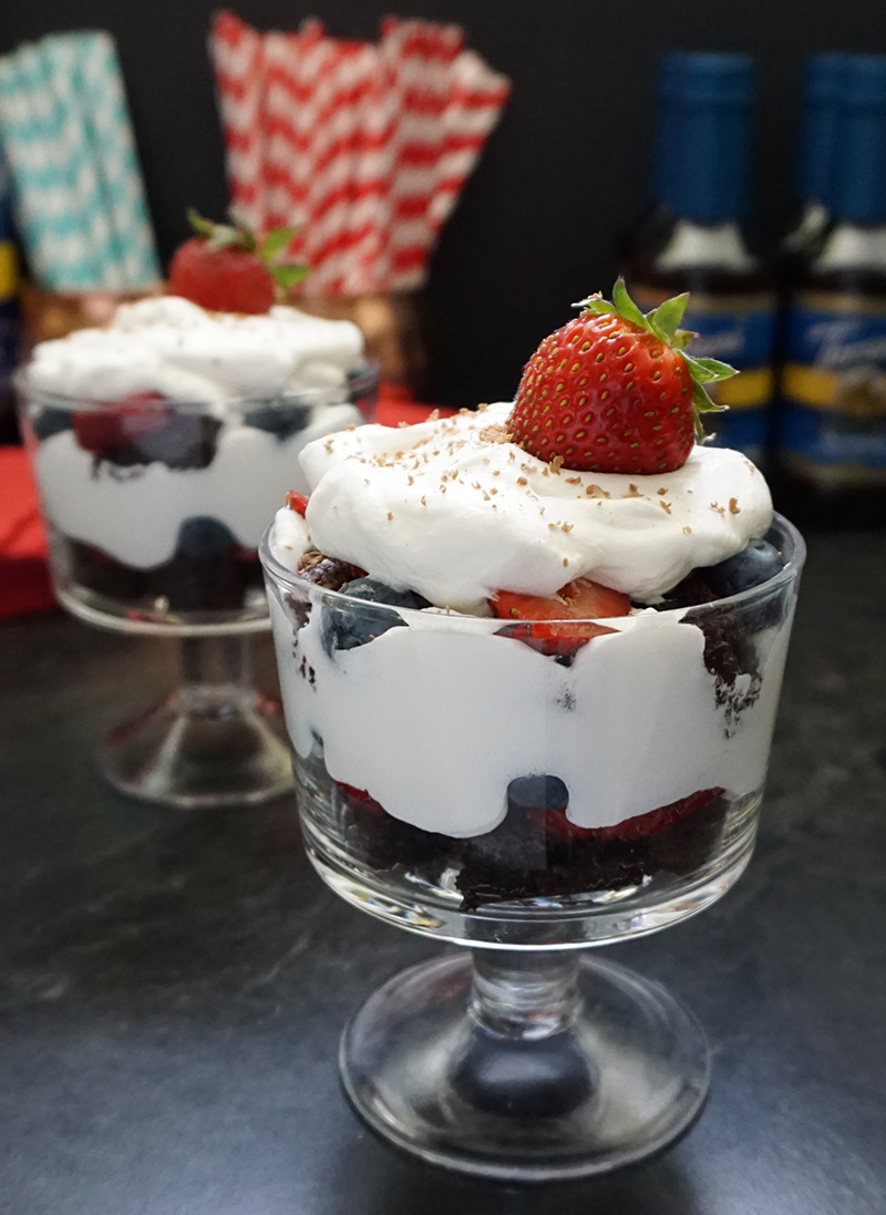 Berry brownie trifle from @bijouxandbits #ToraniFlavorParty @Torani