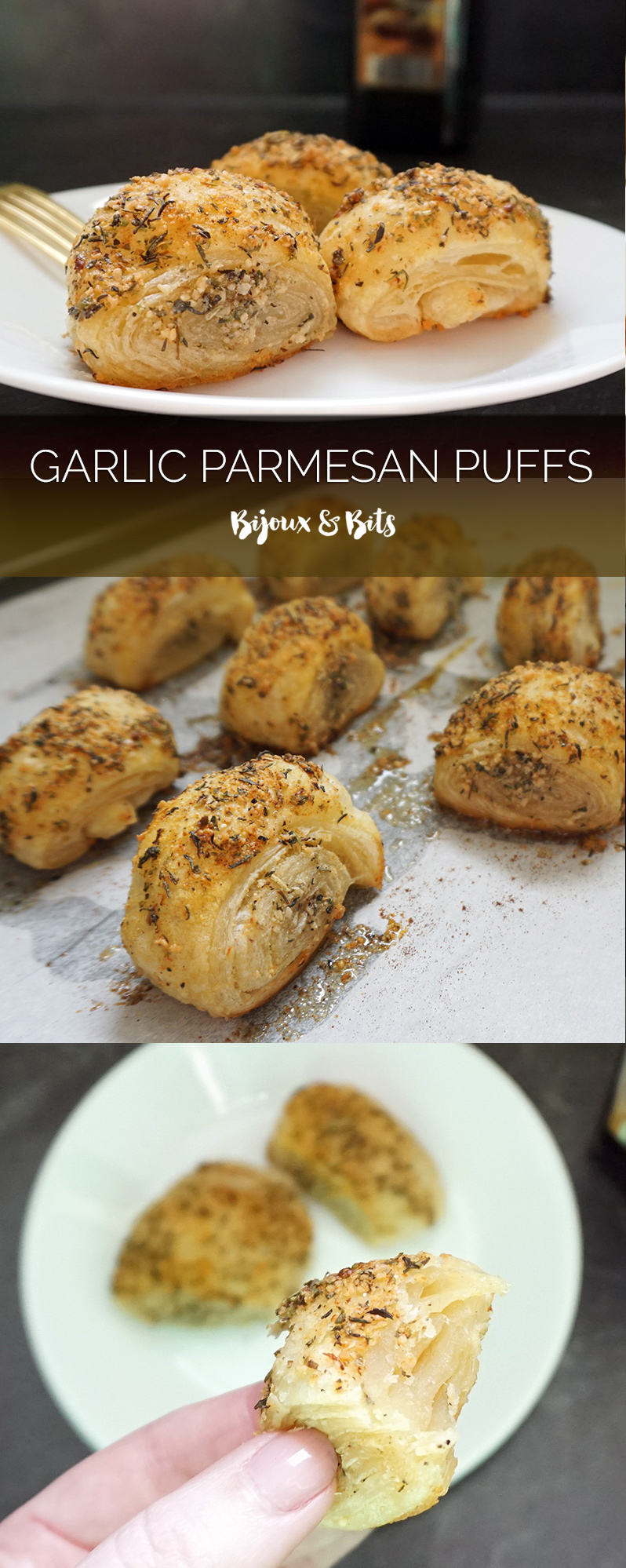 Garlic Parmesan puffs as seen on @bijouxandbits #garlic #pastry