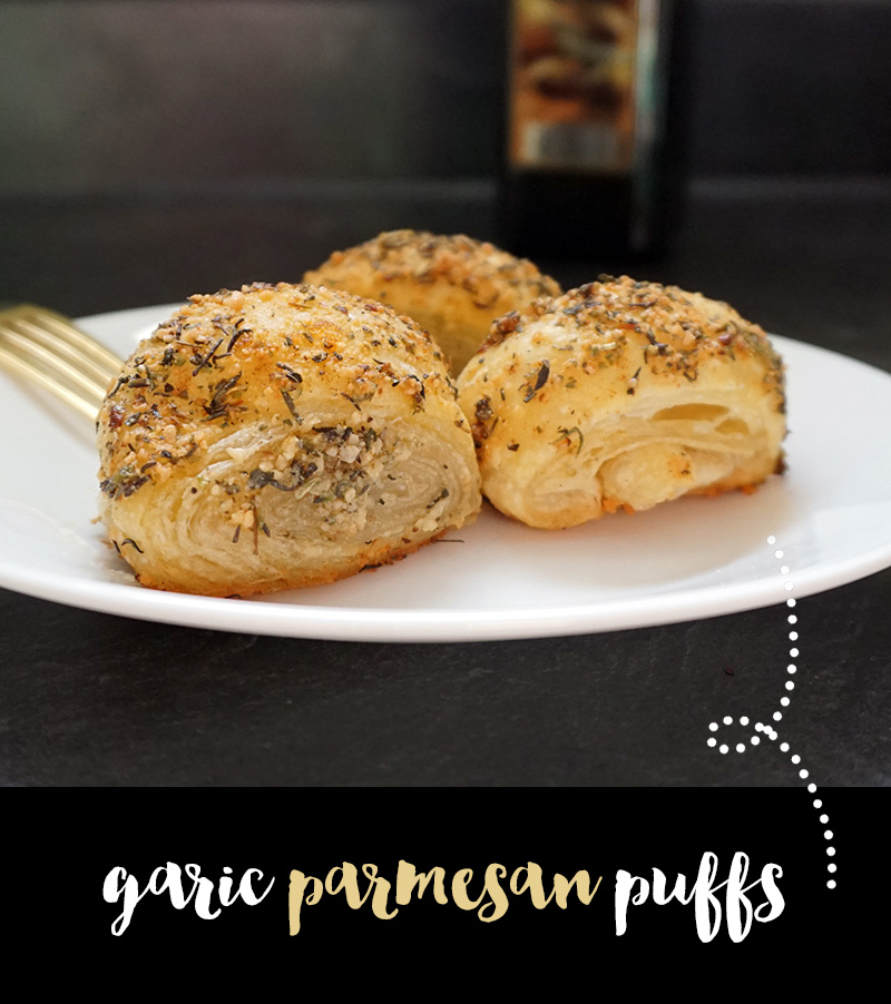 Garlic Parmesan puffs as seen on @bijouxandbits #garlic #pastry