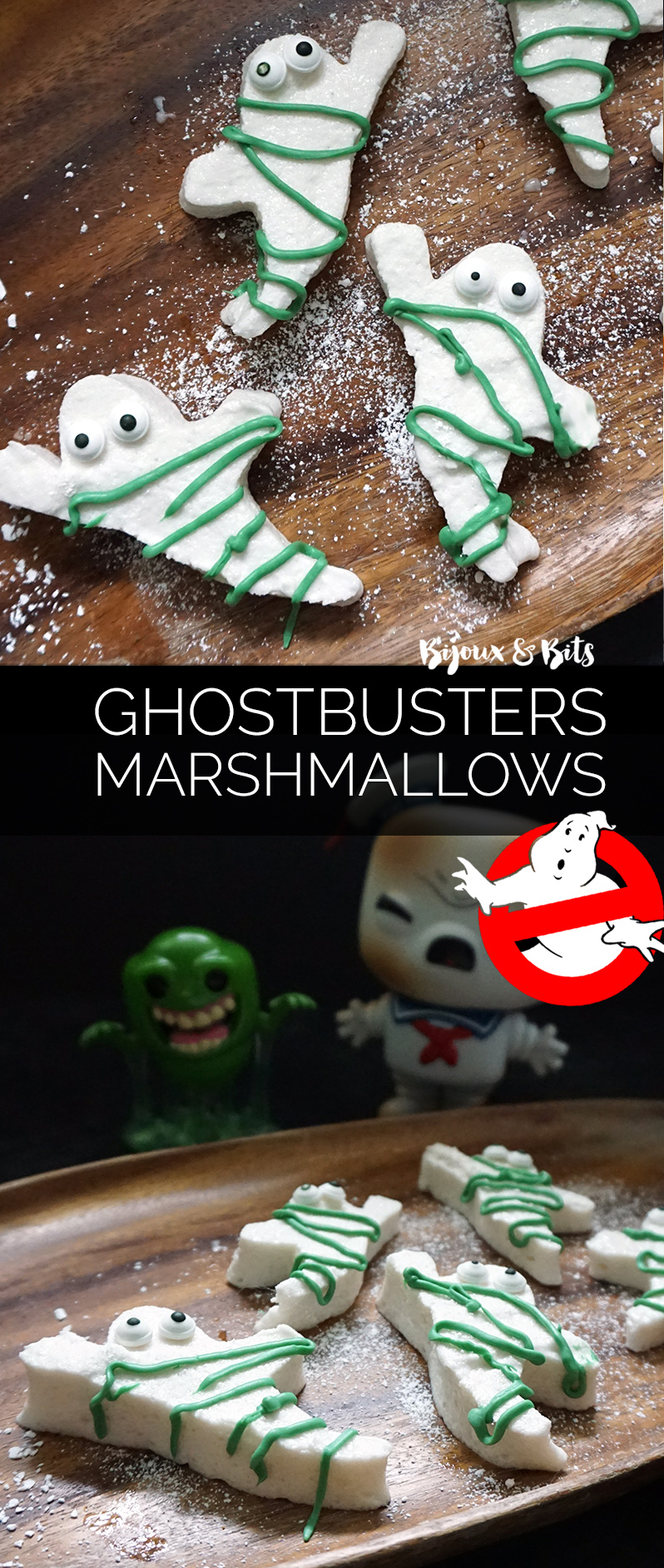 Ghostbusters marshmallows recipe from @bijouxandbits #ghostbusters #marshmallows 