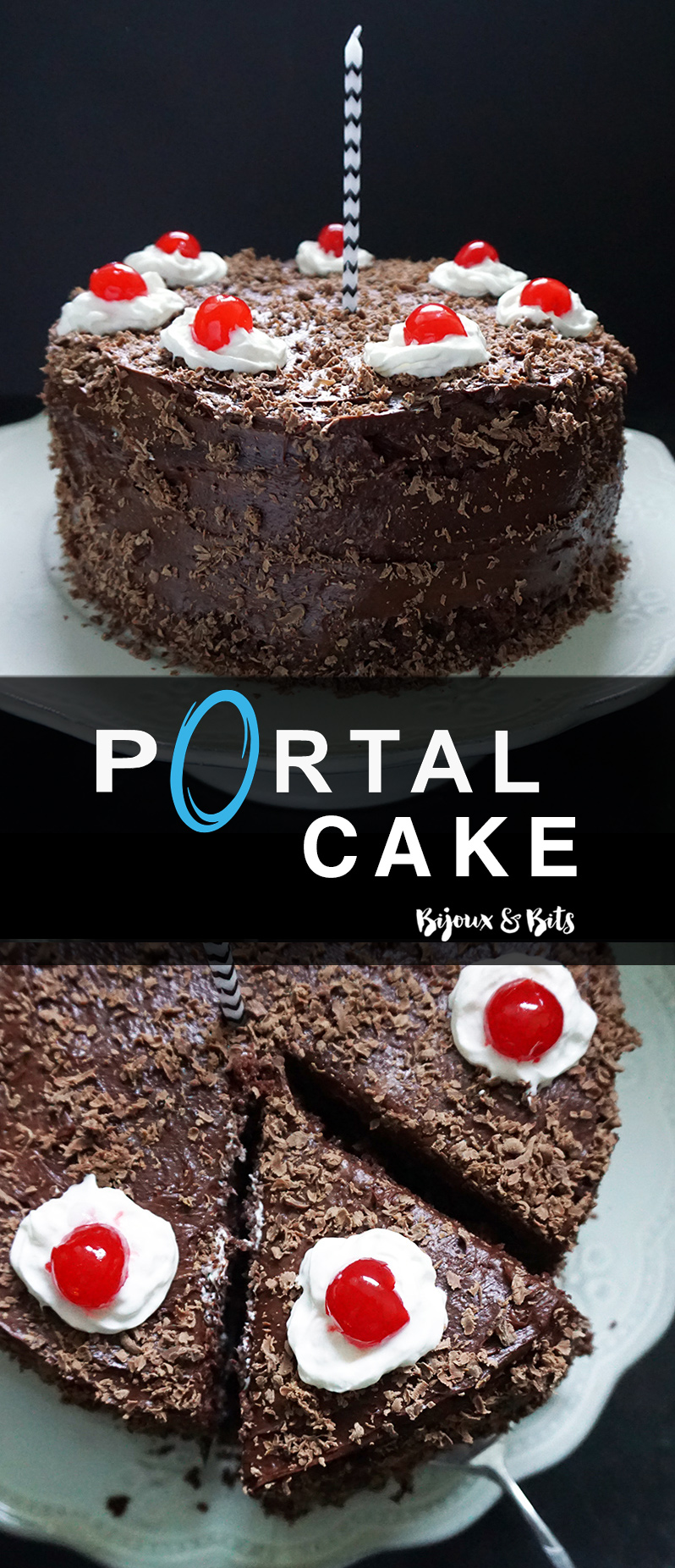 Portal cake recipe from @bijouxandbits #portal #valve #videogames