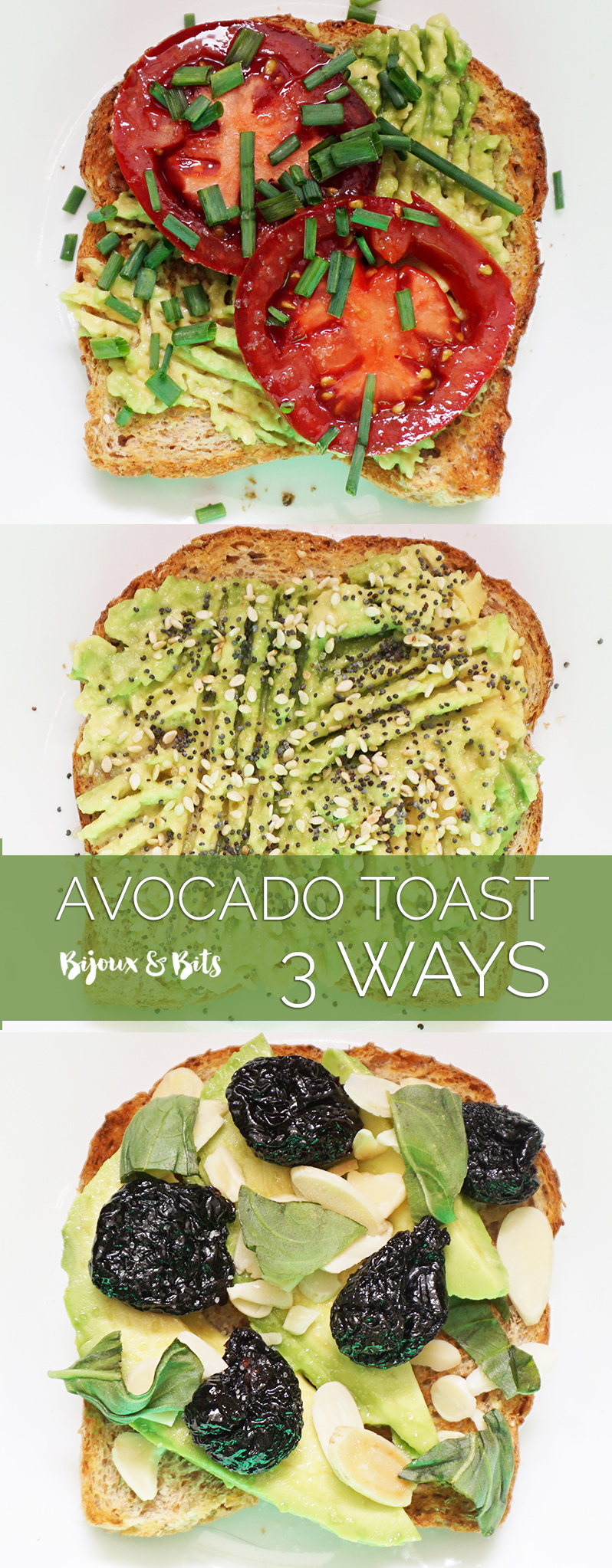 Avocado toast recipes from @bijouxandbits