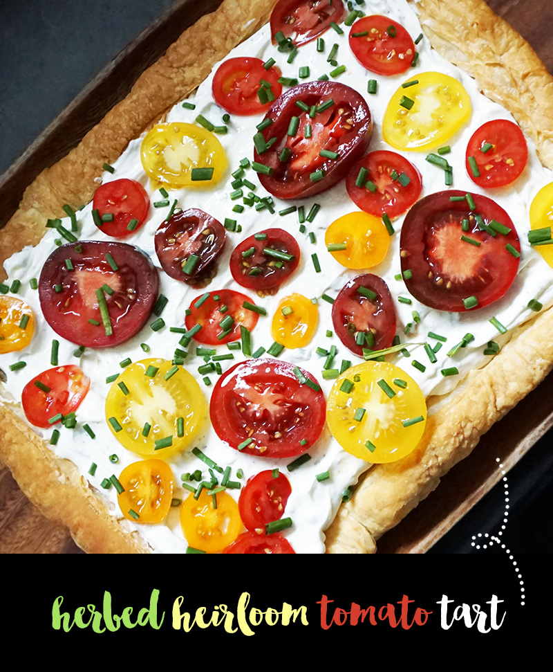 Herbed heirloom tomato tart from @bijouxandbits #heirloom #tomatoes