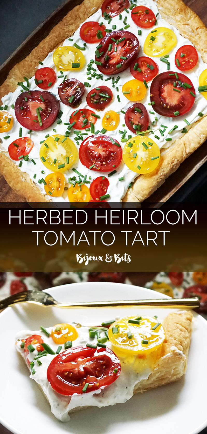 Herbed heirloom tomato tart from @bijouxandbits #heirloom #tomatoes