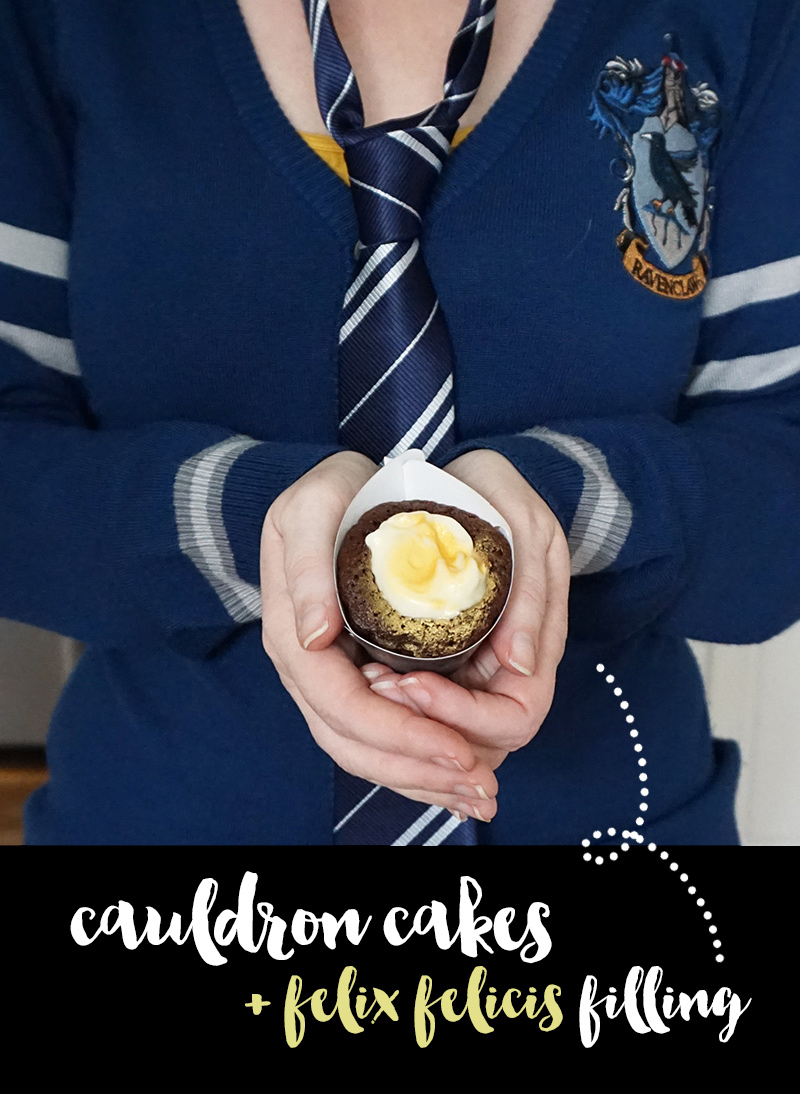 Cauldron cakes with Felix Felicis filling