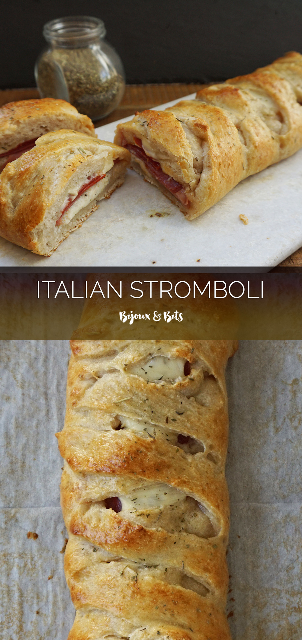 Easy Italian Stromboli from @bijouxandbits