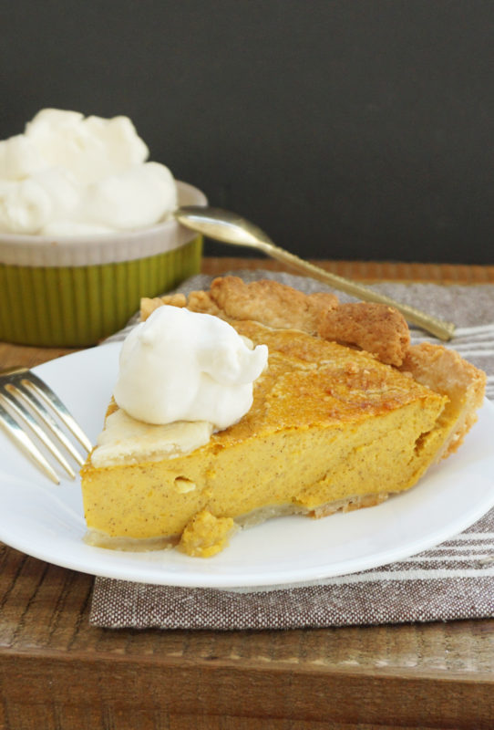 Pumpkin pie with maple bourbon cream from @bijouxandbits