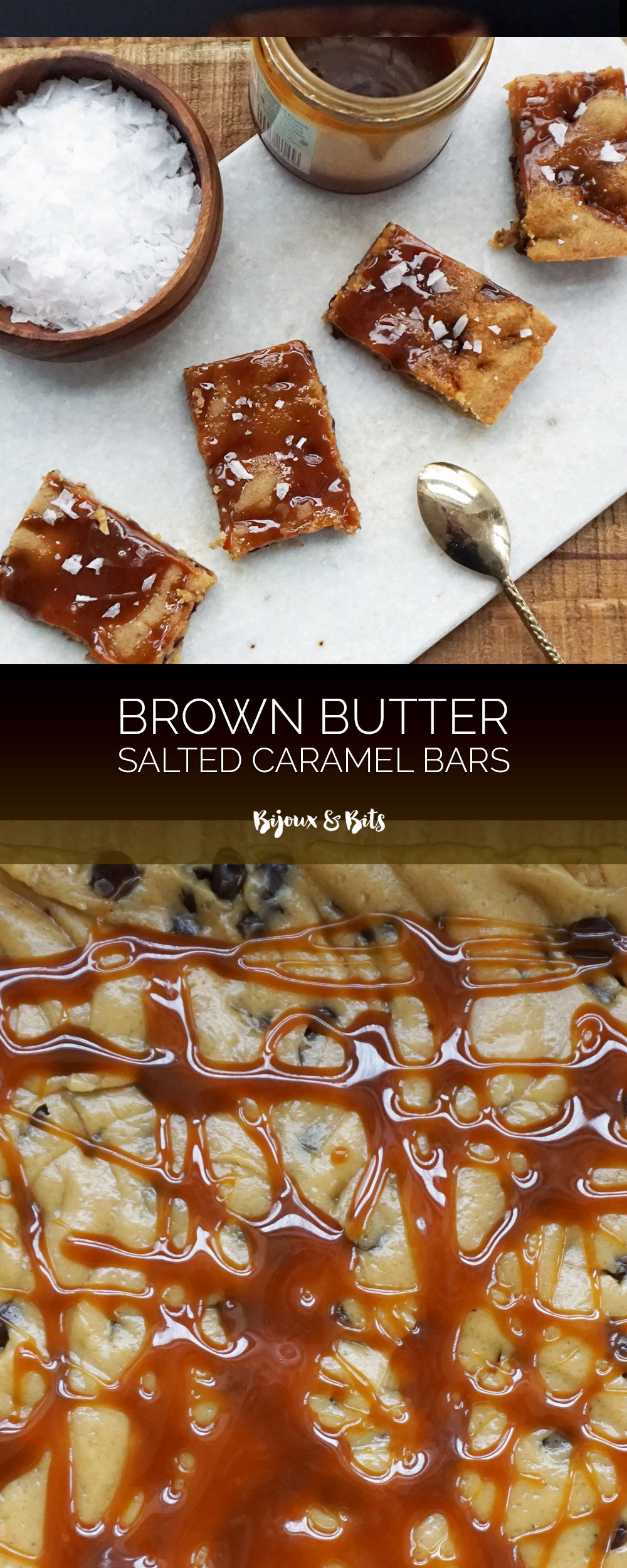 Brown butter salted caramel bars from @bijouxandbits