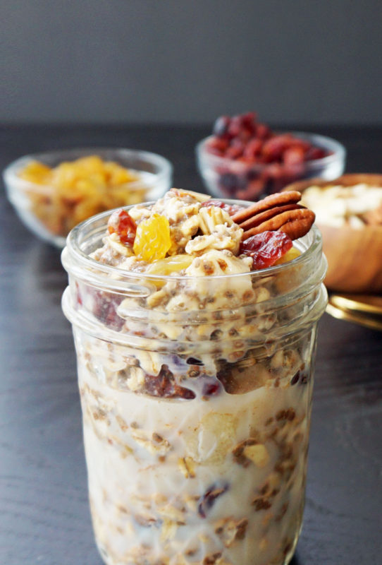 Rooty tooty nutty fruity overnight oats