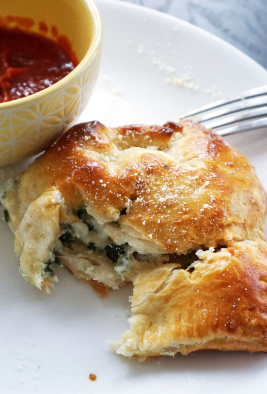 Sausage spinach ricotta pasties