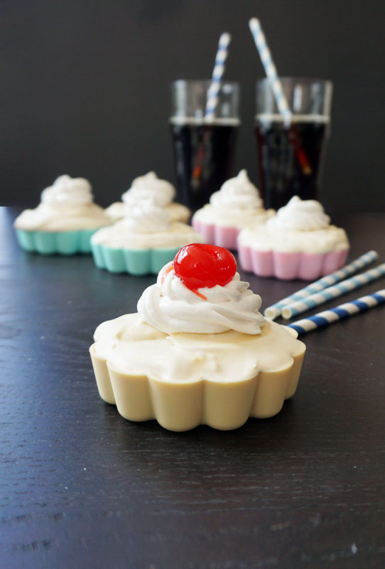 Root beer float pie with waffle cone crust (no bake)