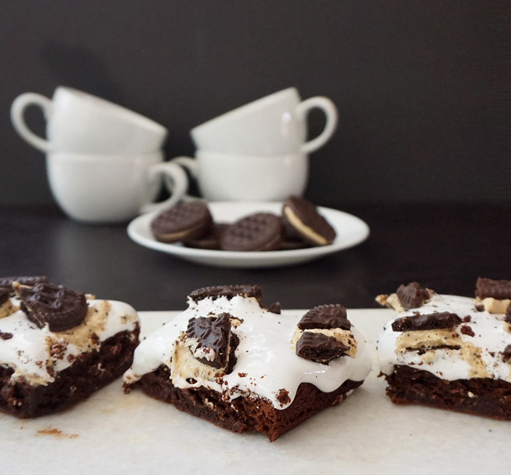 Mocha cookie brownies