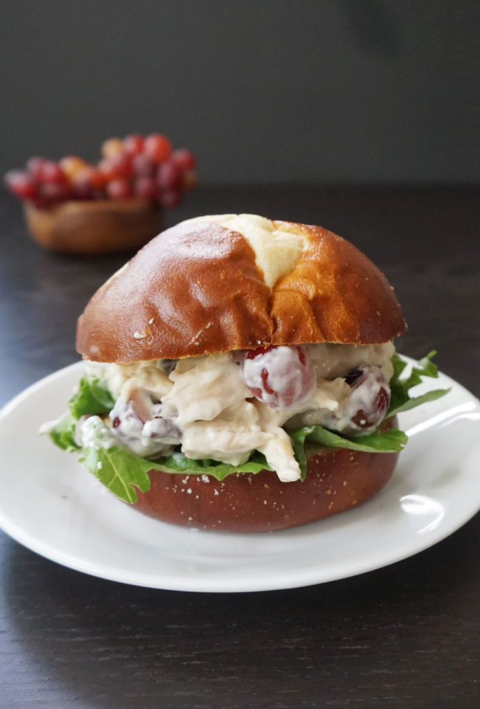 Lightened up chicken salad (with fruit & nuts!)
