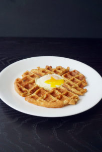 Egg in a waffle hole (keto recipe)