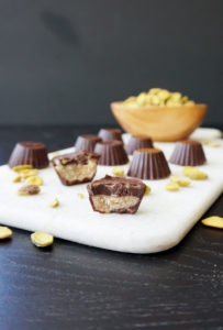 Pistachio toffee cups