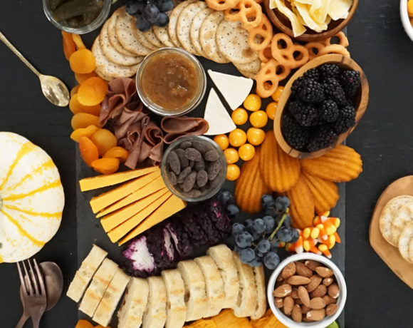 Halloween charcuterie board, cheese board, meat and cheese board