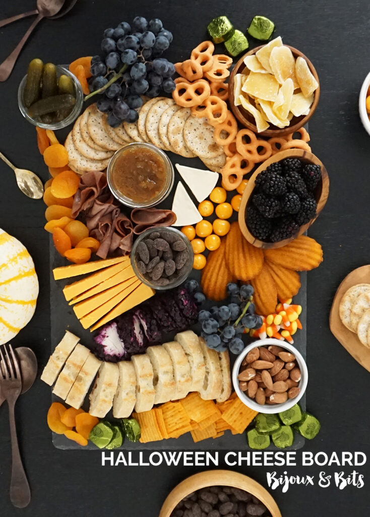 Halloween cheese board, charcuterie board, cheese board, meat and cheese board